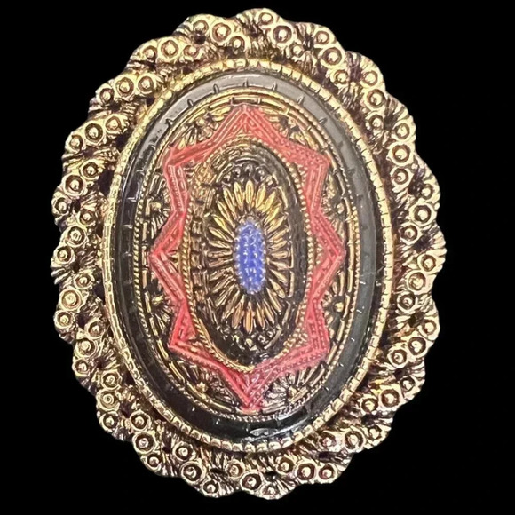 Vintage Sarah Coventry Vienna Pendant/Brooch Pin Gold Tone - Picture 2 of 4